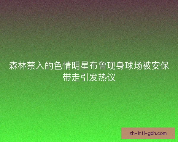 森林禁入的色情明星布鲁现身球场被安保带走引发热议
